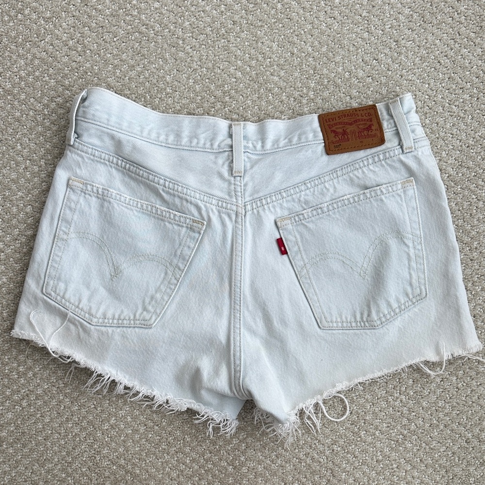 Levi’s 501 Distressed Denim Shorts - Picture 2 of 3